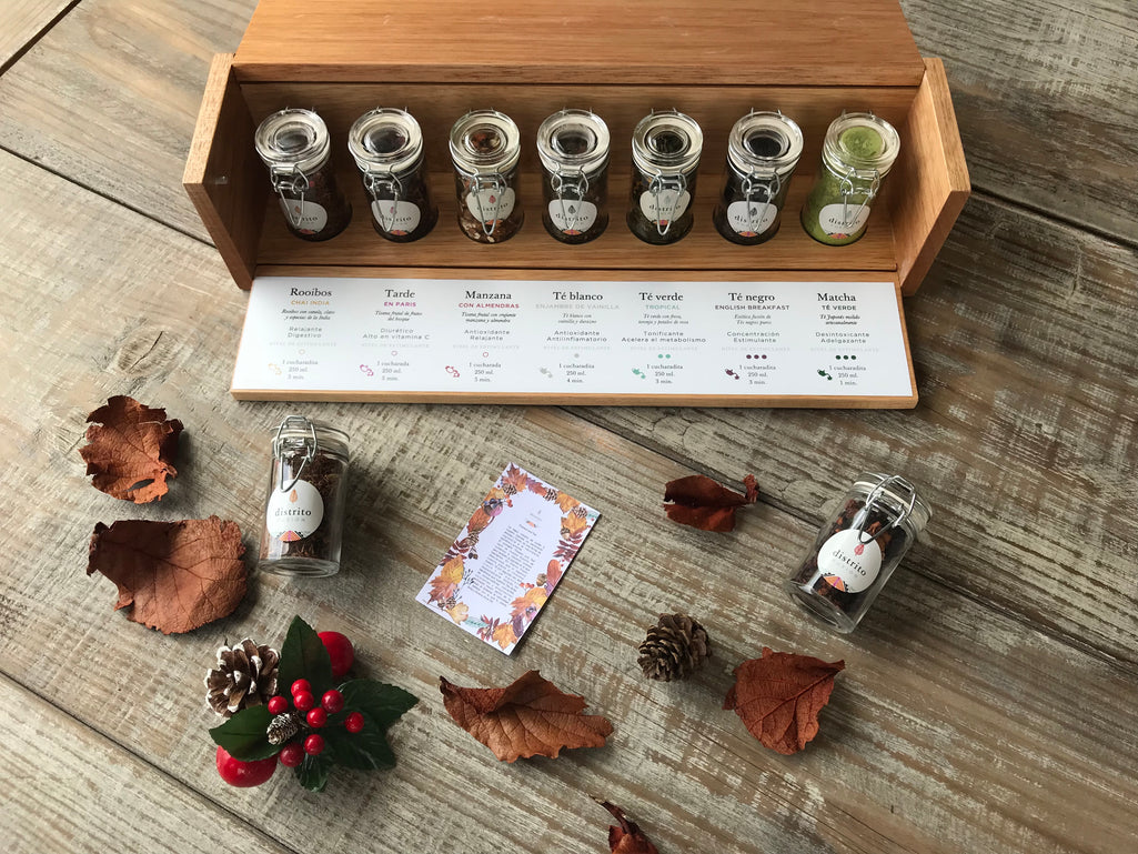 Caja de siete Tés y Tisanas